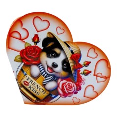 Открытка поздравительная "Валентинка" 15,1х8,2 см.