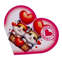 Открытка поздравительная "Валентинка" 15,1х8,2 см