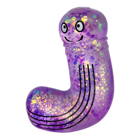 Антистресс жвачка-тянучка "Алфавит" 9 см (ФИОЛЕТОВАЯ)