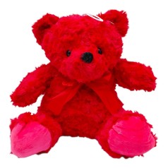 МЯГКАЯ ИГРУШКА ЦВЕТНОЙ МИШКА 20 СМ (КРАСНЫЙ)