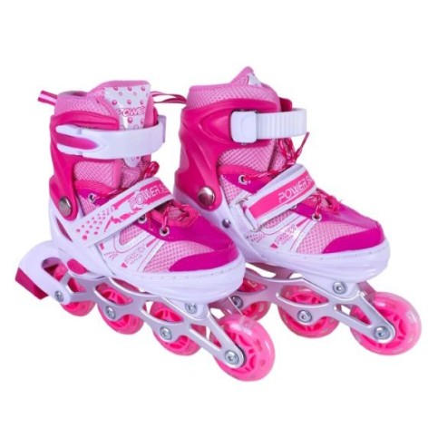 Роликові ковзани розмір M (34-37) колеса PVC (РОЖЕВІ)