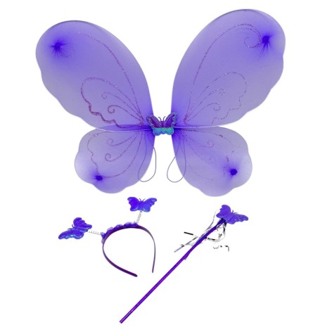 Крылья бабочки с обручем, палочка (фиолетовая)