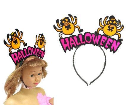 Обруч Хэллоуин (Halloween) розовый