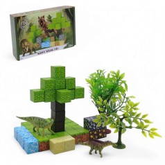 Конструктор магнитный "Minecraft", с динозаврами, 52 детали