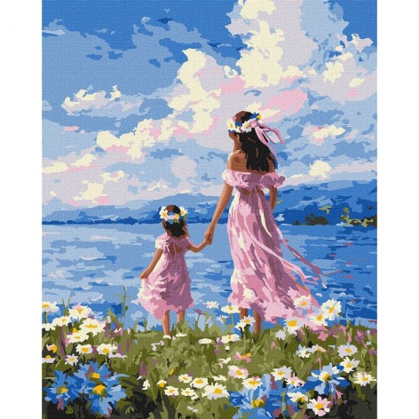 Картина по номерам "Мать и дочь" 40х50см