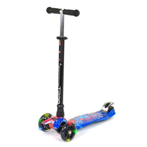 Самокат А 25595 / 779-1338 MAXI "Best Scooter" (1) пластмасовий, 4 колеса PU, СВІТЛО, трубка керма алюм