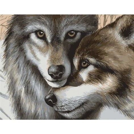 Картина по номерам "Волчья любовь"