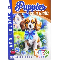 Розфарбовка,210х297 мм (PUPPIES ON A WALK)