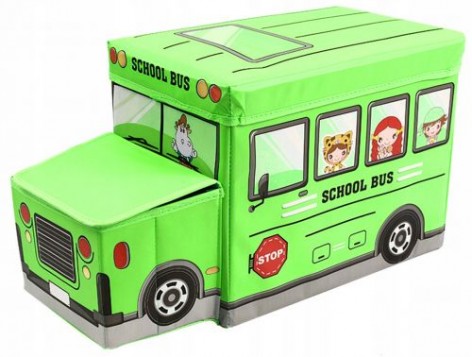 Пуф-корзина для іграшок "Шкільний автобус"