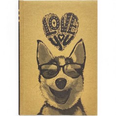 Блокнот крафт,113х165 мм, "Love You"