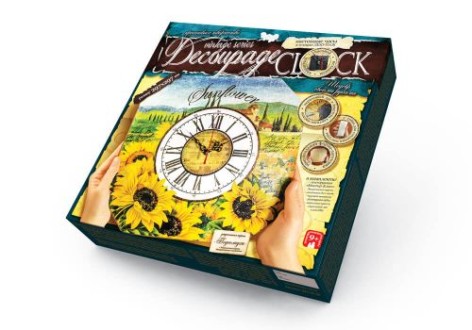 Комплект креативного творчества "Decoupage Clock Ромашки", с рамкой