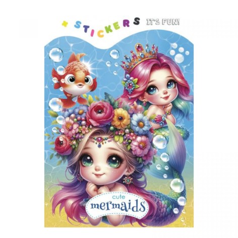 Раскраска 135 х 190мм. (CUTE MARMAIDS)