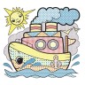 Раскраска "Водные раскраски. Кораблики" (укр)