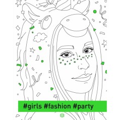 Раскраска "#girls #fashion #party" (укр)