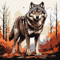 Картина по номерам "Хитрый волк" 40х40 см