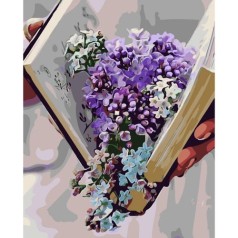 Картина по номерам "Цветущая книга"