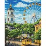 Алмазная мозаика "Колесо и колокольня" 40х50см