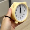 Годинник-будильник дитячий настільний "Котик", жовтий ВИД 1