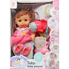 Пупс с аксессуарами "Tutu Baby playset"