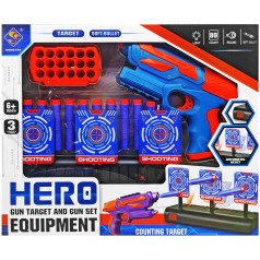 Игровой набор с бластером "Тир", синий