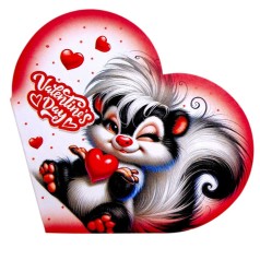 Открытка поздравительная "Валентинка" 15,1х8,2 см.