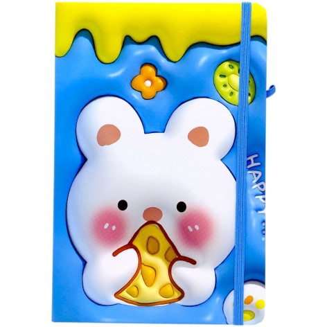 Блокнот "Кролик" твердый переплет, А5 (ГОЛУБОЙ)