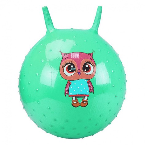 Мяч для фитнеса, рожки, с шипами, 45 см 350 грамм (Бирюзовый) рисунок может отличаться