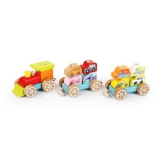 Поезд с машинками/Wooden toy 