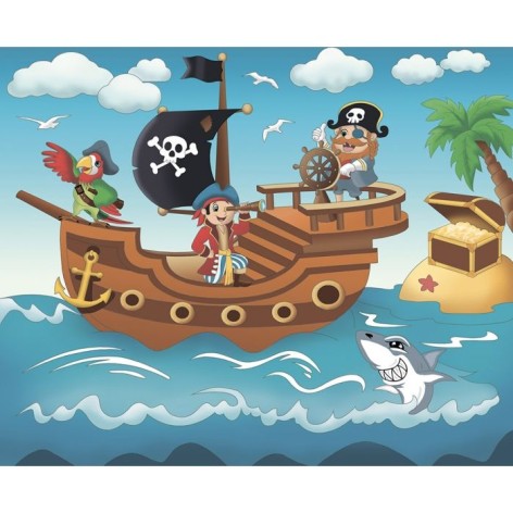 Розпис по полотну "Піратська пригода"