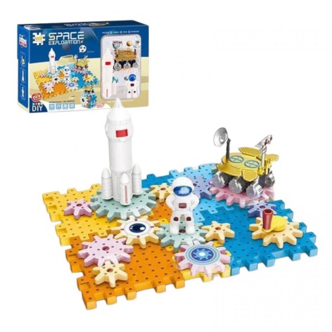 Конструктор шестеренки, фигурки, в коробке 29х19*3х7*8 см.