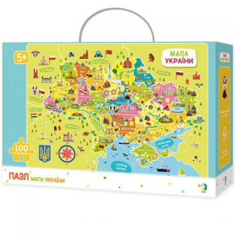 Пазли "Карта України", 100 елементів