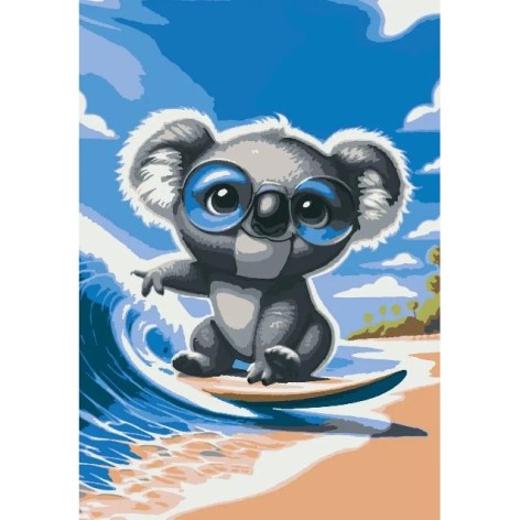 Картина по номерам "Держи волну" 40х28 см