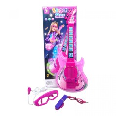 Игровой набор "Гитара с микрофоном" (розовый)