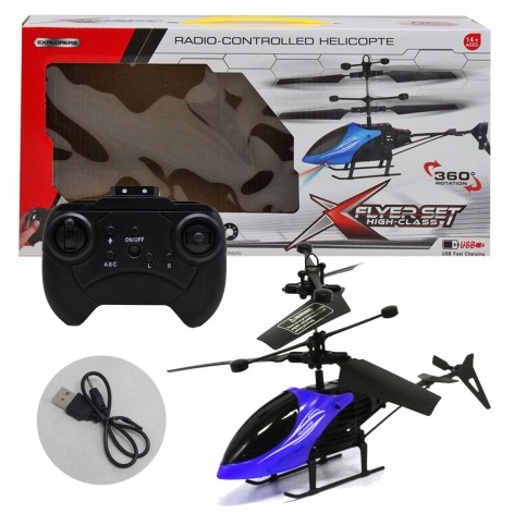 Вертолет на радиоуправлении синий