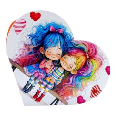 Открытка поздравительная "Валентинка" 15,1х8,2 см.