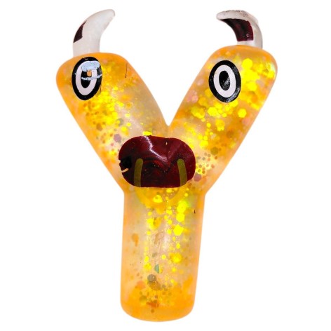 Антистресс жвачка-тянучка "Алфавит" 9 см (Оранжевая)