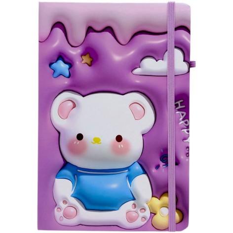 Блокнот "Кролик" твердый переплет, А5 (ФИОЛЕТОВЫЙ)