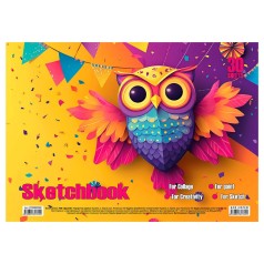 Альбом для рисования 30 л.пружина Сова