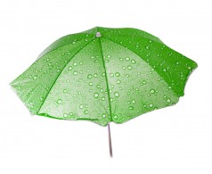 Зонт пляжный "Капельки" (зеленый)