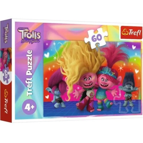 Пазлы - (60 эл) - "Дружественные тролли"