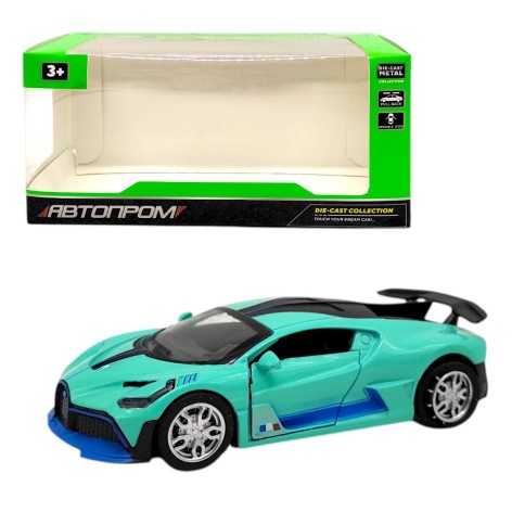 Машинка металлическая "Автопром. СЕДАН" (БИРЮЗОВАЯ)