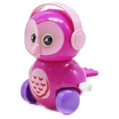Заводная игрушка "Сова в наушниках", розовый