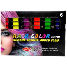 Краска для волос неоновая 6 шт