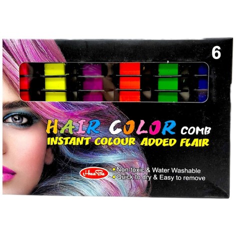 Краска для волос неоновая 6 шт
