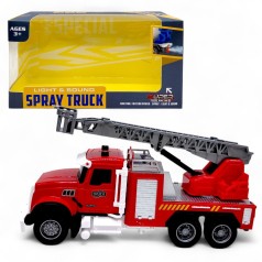 Машина инерционная "Пожарная" озвучена, со светом, с паром (в коробке 24x9,5x13 см)