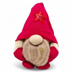 Мягкая игрушка "Скандинавский гном" (Hand Made) высота 28 см, хлопчик (червоний) 25см