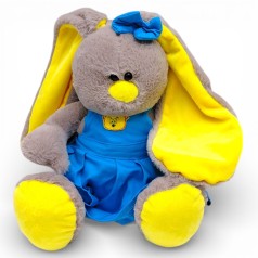 Мяка іграшка Зайка Соня 35 см (Серый)