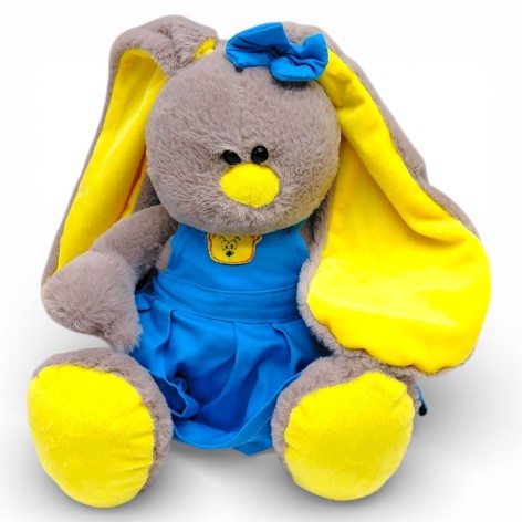 Мяка іграшка Зайка Соня 35 см (Серый)