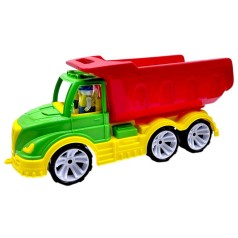 Пластикова машинка Самоскид Mati, ЗЕЛЕНО/ЧЕРВОНИЙ