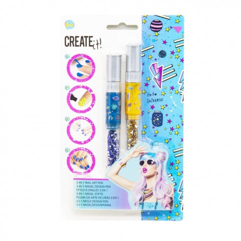 Набір ручок для дизайну нігтів "CREATE IT!" 3 в 1 (фіолетовий, жовтий)